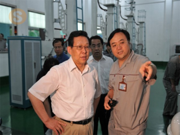 2009年8月4日海峡两岸关系协会会长陈德铭同志（时任国家商务部部长）莅临公司视察